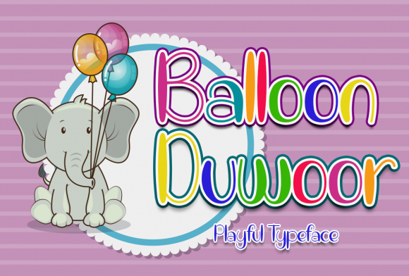 Balloon Duwoor Font for Playful Design Projects