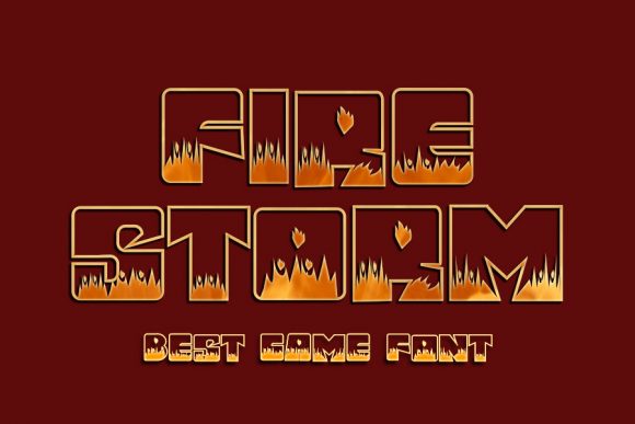 Fire Storm Font: A Bold Display Typeface for Digital Creations