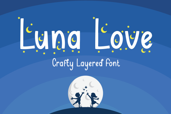 Luna Love Display Font for Creative Makers and Shop Owners