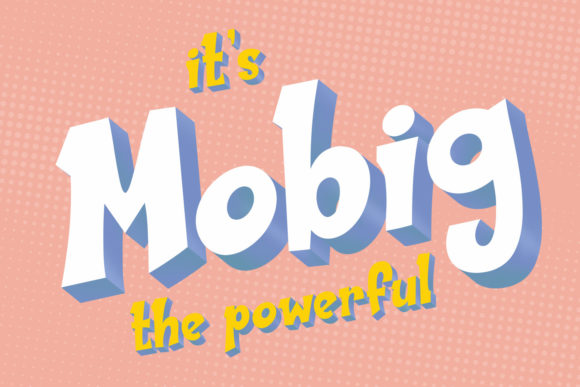 Mobig Display Font for Playful Editorial Projects