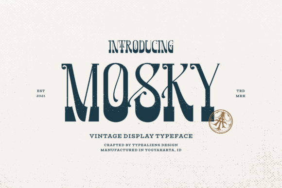 Mosky Display Font for Editorial Projects