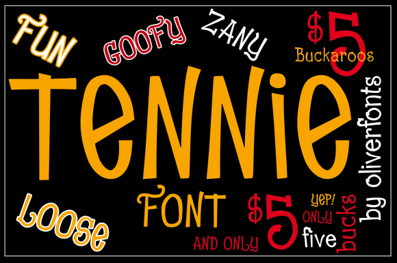 Tennie Font: A Playful Display Type for Creative Projects
