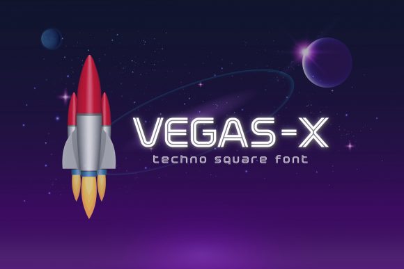 Vegas-X: A Futuristic Display Font for Digital Designers